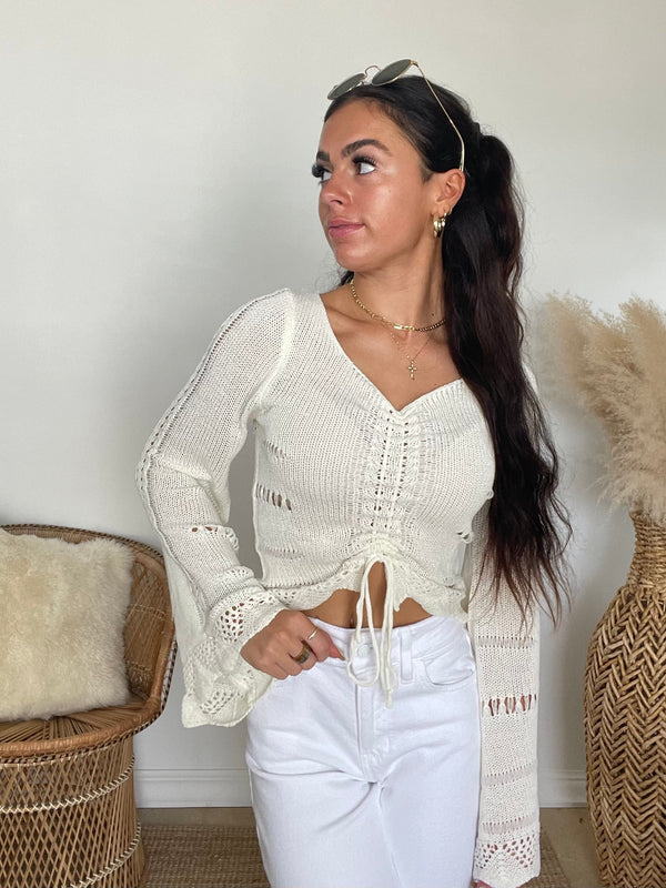 Amy Front Ruched Knit Top | FINAL SALE