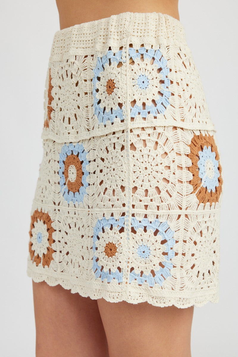 Alina Crochet Mini Skirt