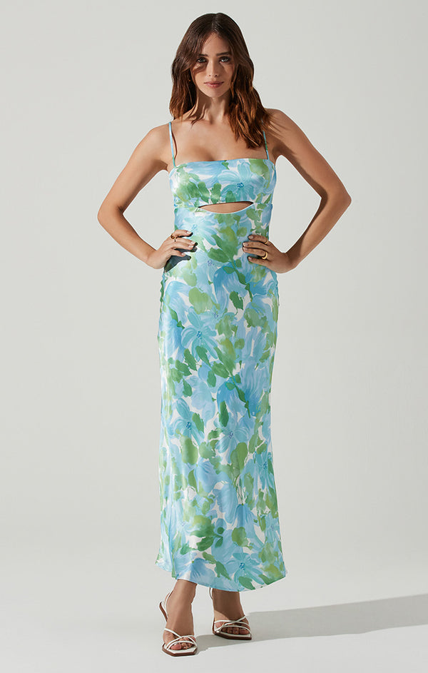 ASTR the Label | Bellerose Dress | Green Blue Floral