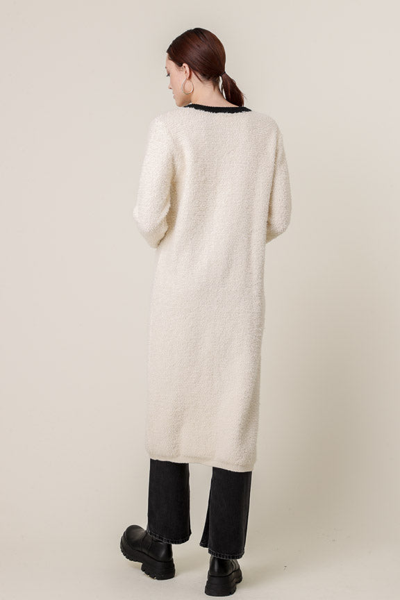 Line + Dot | Bon Cardigan Sweater | Ivory & Black FINAL SALE