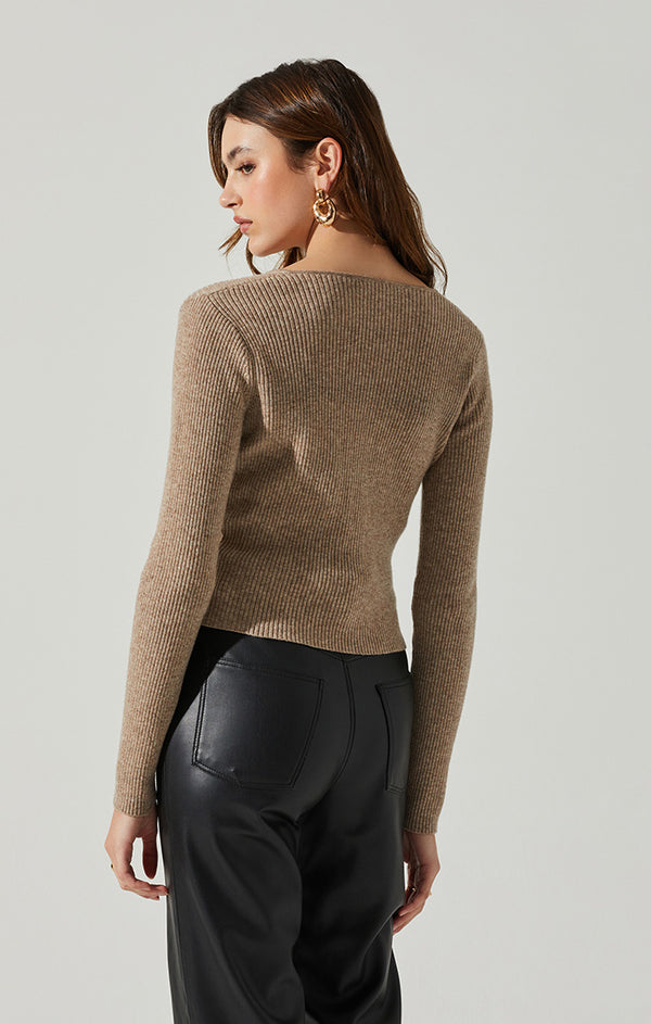 ASTR the Label | Rylee Sweater Top | Taupe