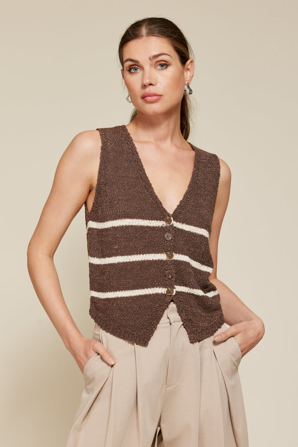 Line & Dot | Prim Knit Top Cocoa