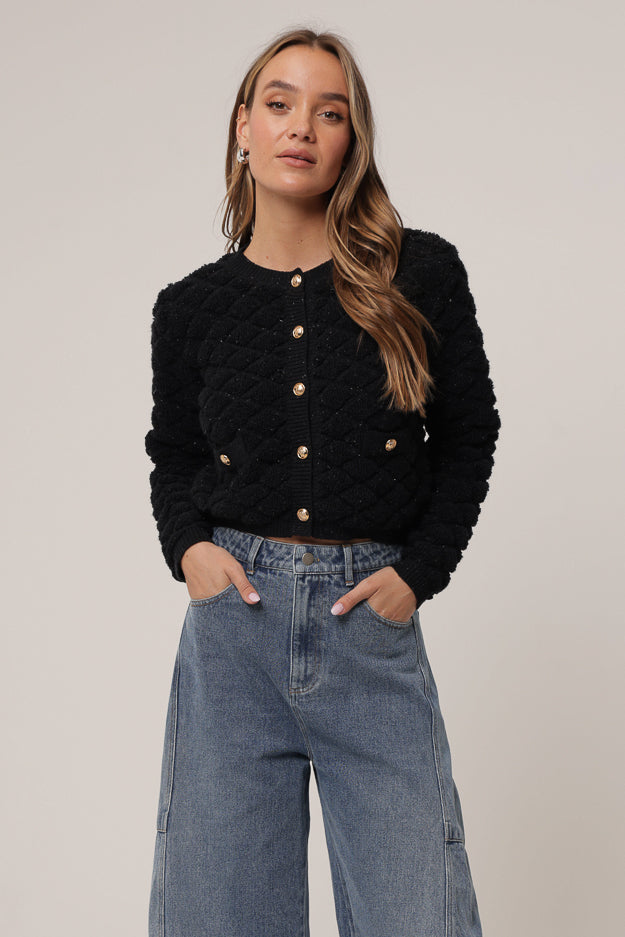 Line & Dot | Rhys Cardigan Sweater Black