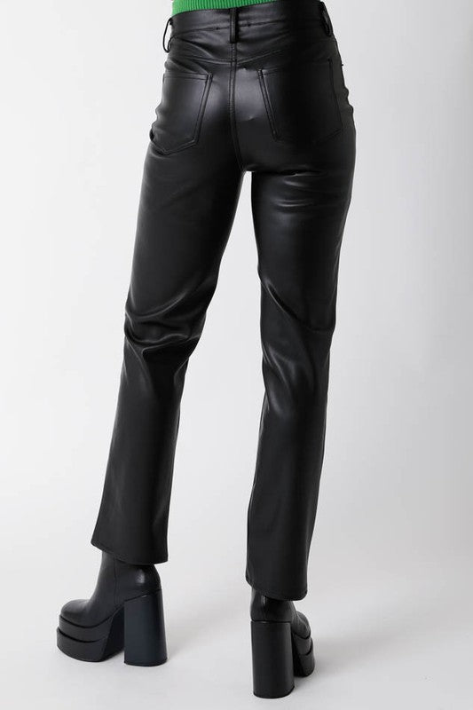 Eden Faux Leather Pants Black | FINAL SALE