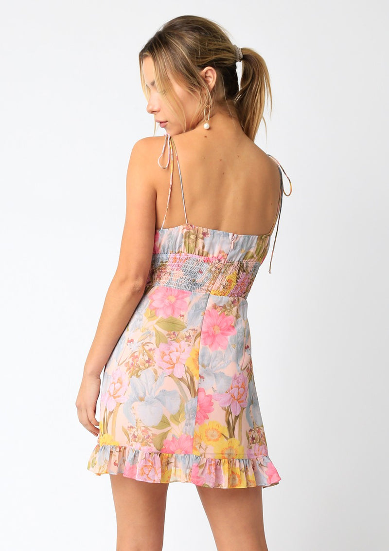 Hartley Floral Mini Dress | Pink Multi