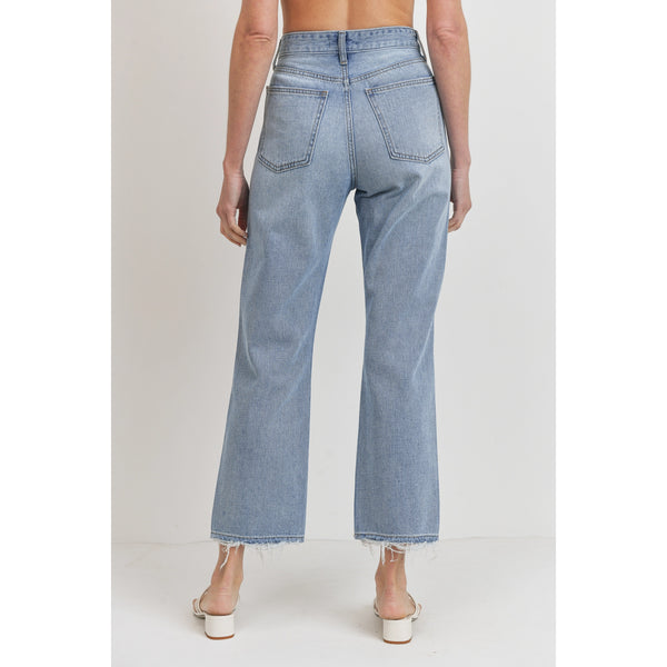 Karlie 90's Distressed Loose Fit Jeans | Light Denim