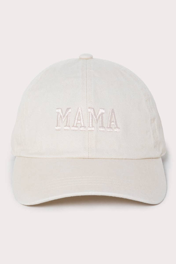 MAMA Embroidered Baseball Cap | Beige