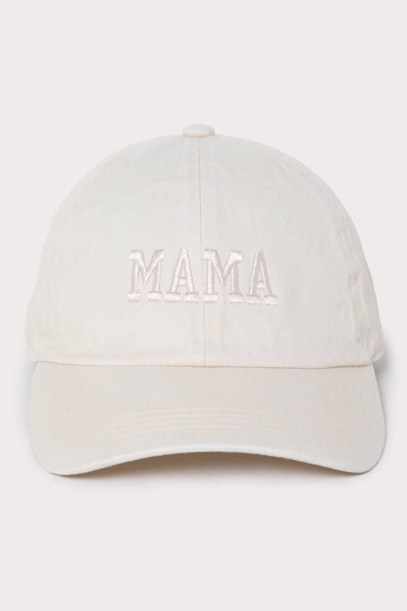 MAMA Embroidered Baseball Cap | Beige