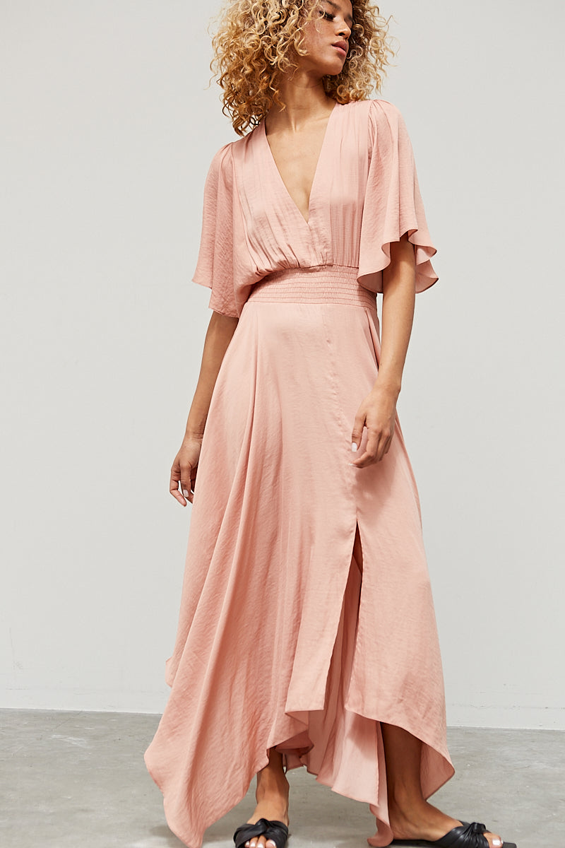 Pippa Satin Maxi Dress | Pink FINAL SALE