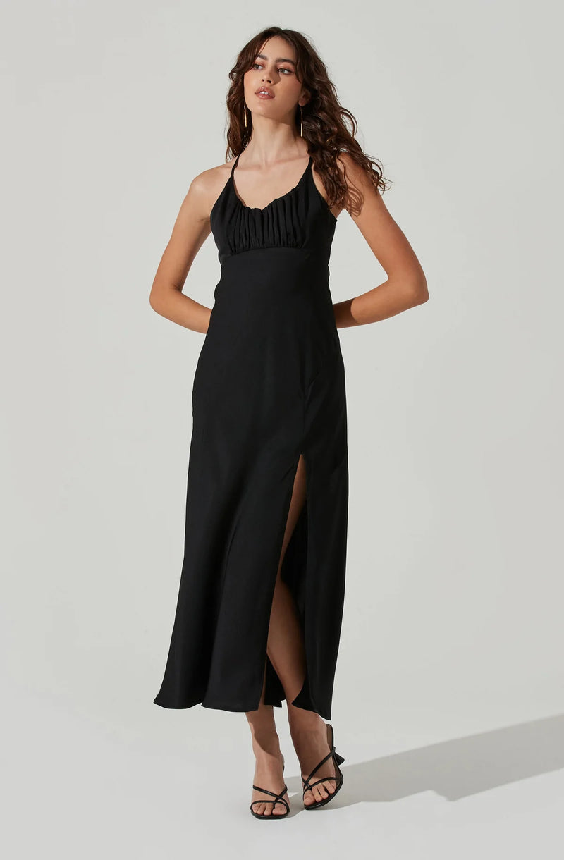 ASTR the Label | Ruched Bust Maxi Dress | Black