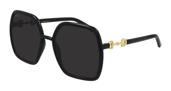 GG0890S-001 GUCCI Horsebit Black Womens Sunglasses