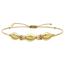 Nerissa Gold Sea Shell Miyuki Beaded Bracelet