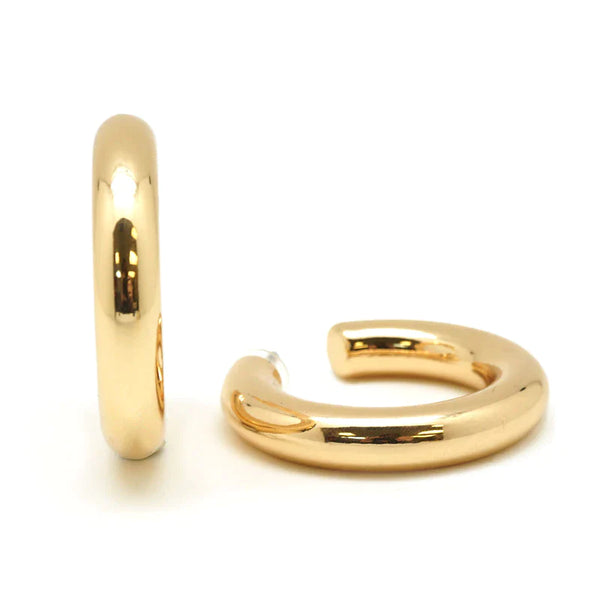 Claire Thick Large Hoop Earrings | Gold