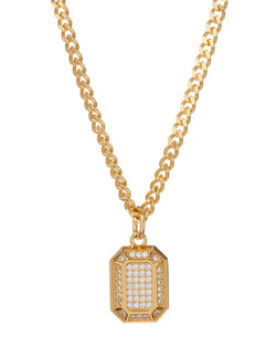 Faceted Diamond Pendant Necklace | LUV AJ