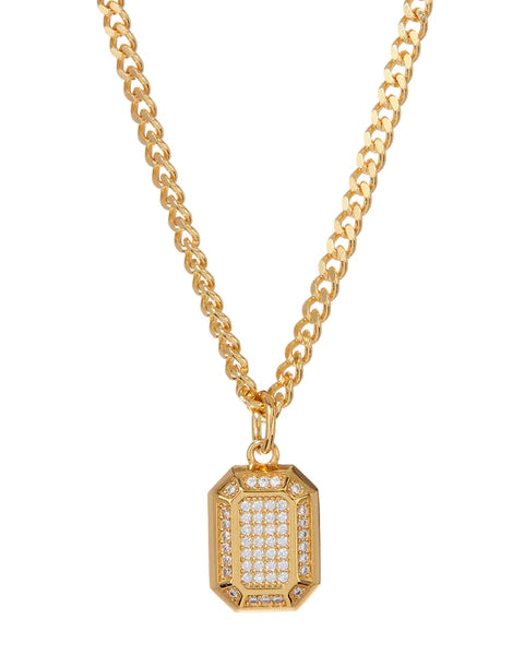 Faceted Diamond Pendant Necklace | LUV AJ