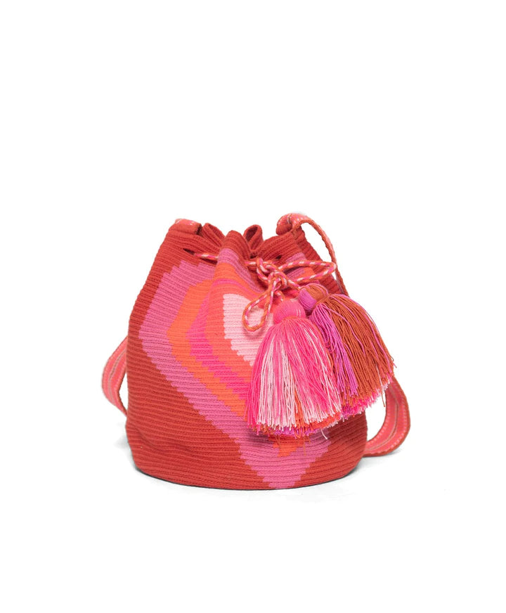 Hearts Mochila Bag | Red & Pink
