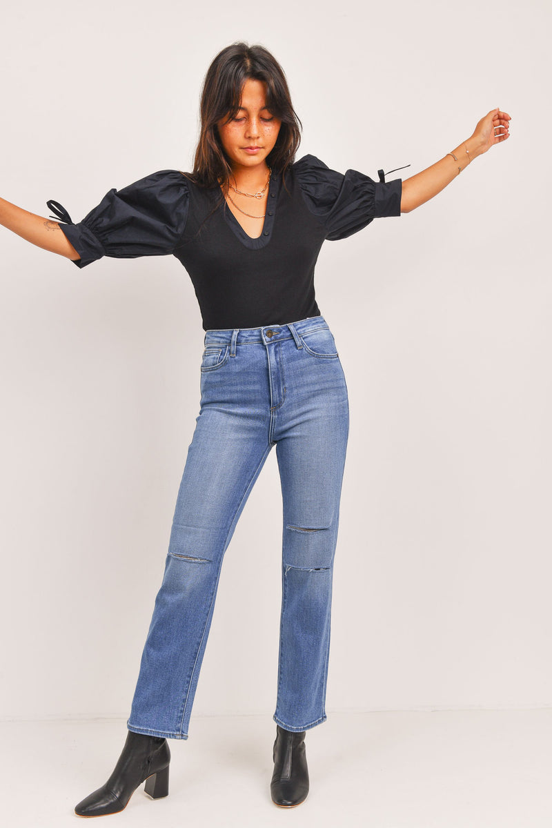 Melinda High Rise Straight Jean | FINAL SALE