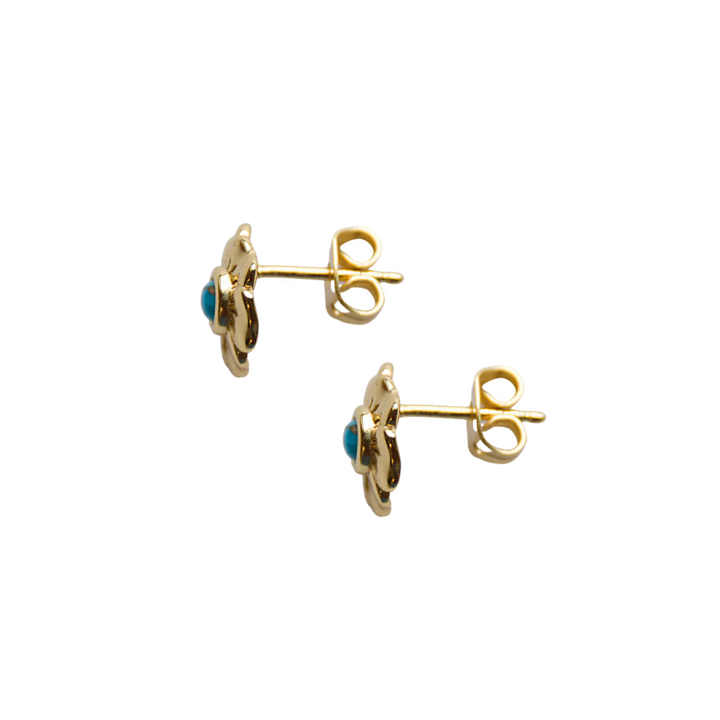 Lottie Blue Copper Turquoise Studs | Mountain and Moon