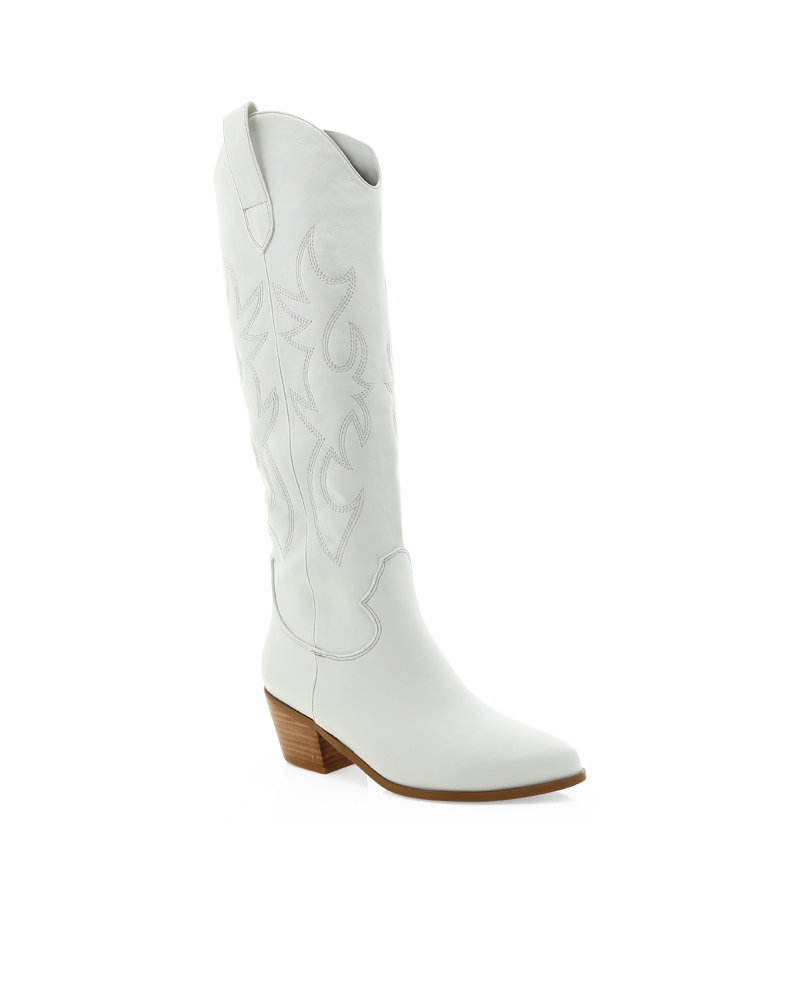Urson White Cowboy Boots | Billini