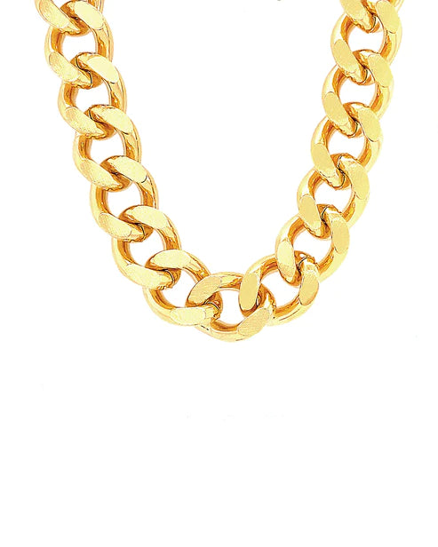 Cardi Gold Chunky Cuban Link Chain Necklace