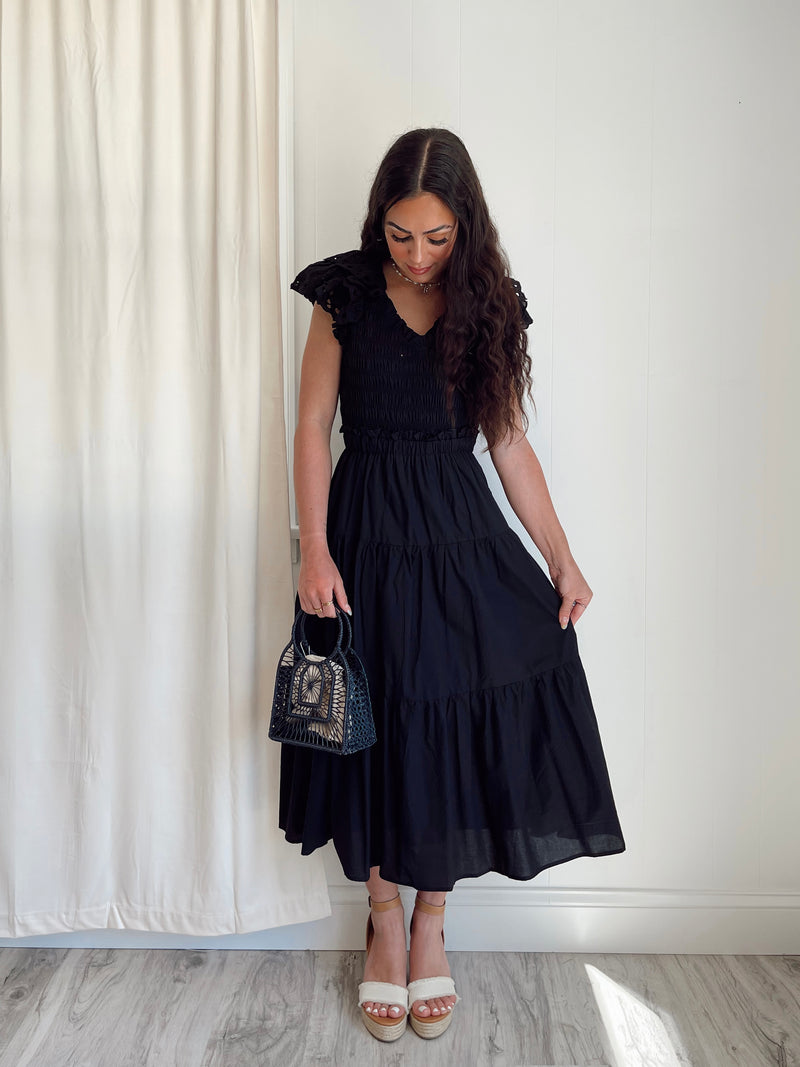 En Saison Amaya Midi Dress | Black FINAL SALE