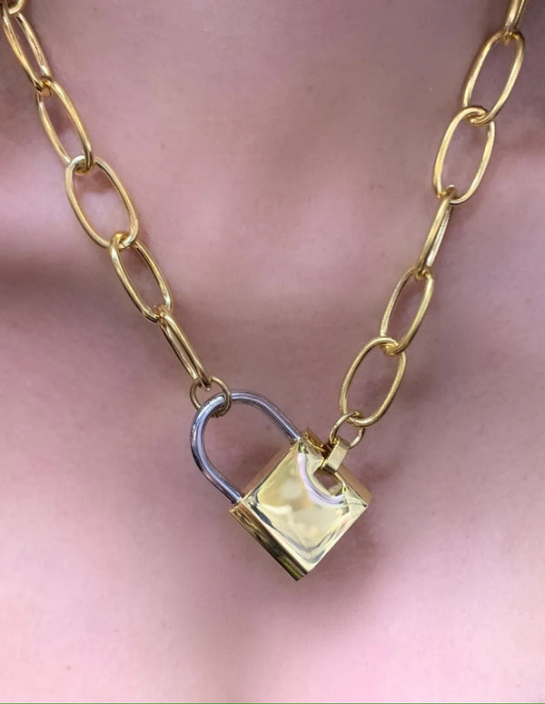 Link Lock Chain Necklace