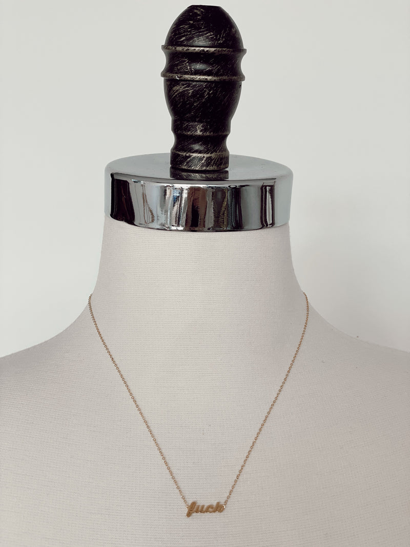 F*ck Necklace Gold | Jurate