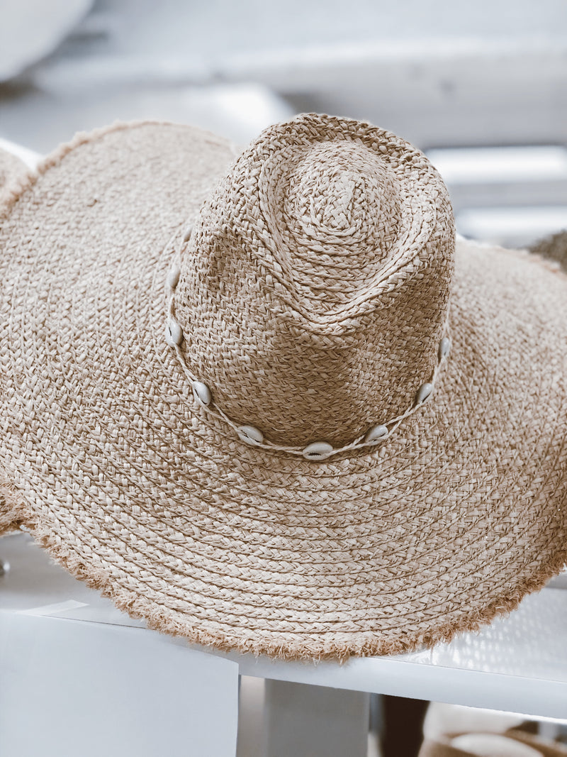 Jacque Sea Shell Straw Hat - Natural