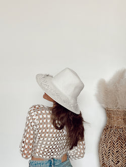The Darcie Straw Hat | White
