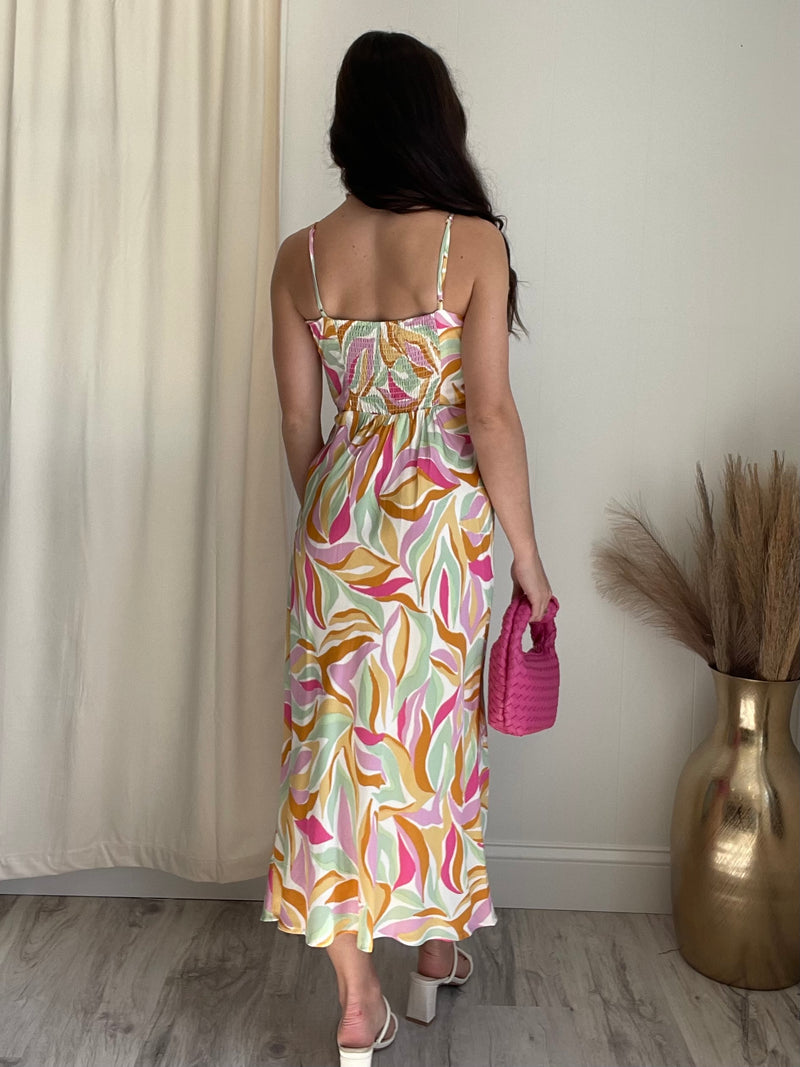 ASTR the Label | Mariela Dress | Mustard Pink Floral FINAL SALE