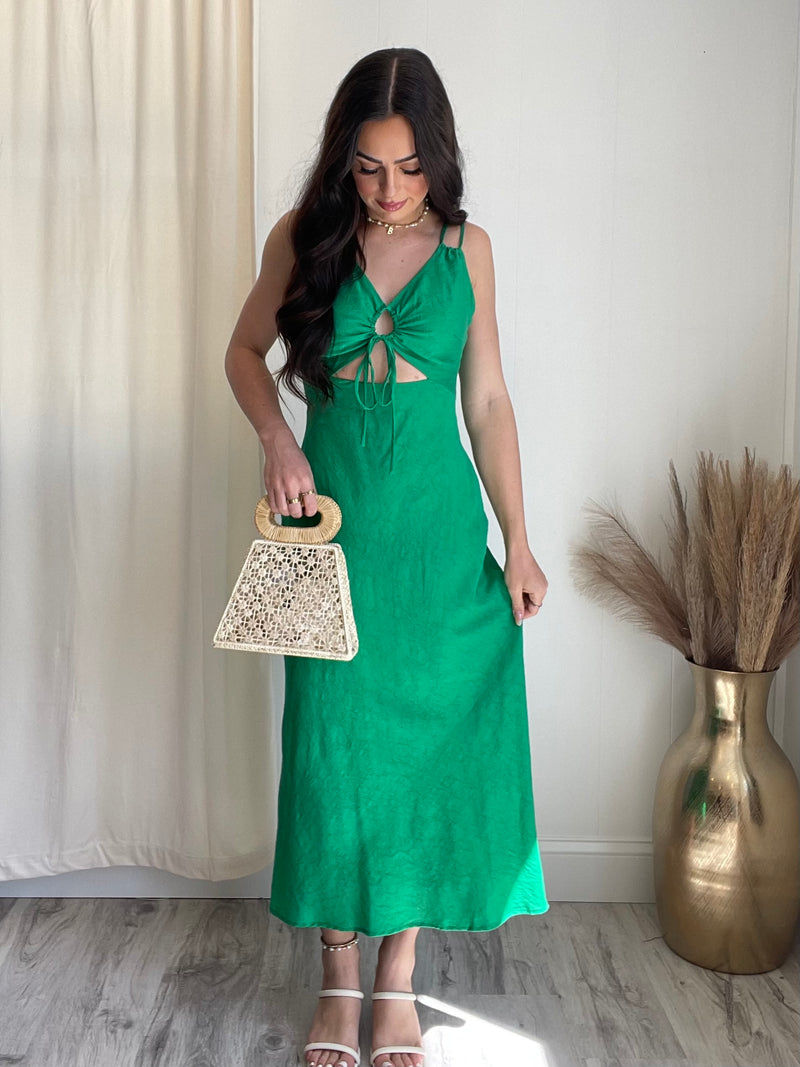 Emerald Midi Dress | Green