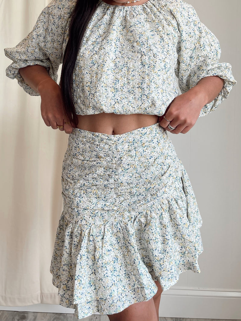 En Saison |  Orielle Floral Mini Skirt FINAL SALE