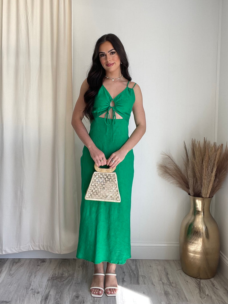 Emerald Midi Dress | Green