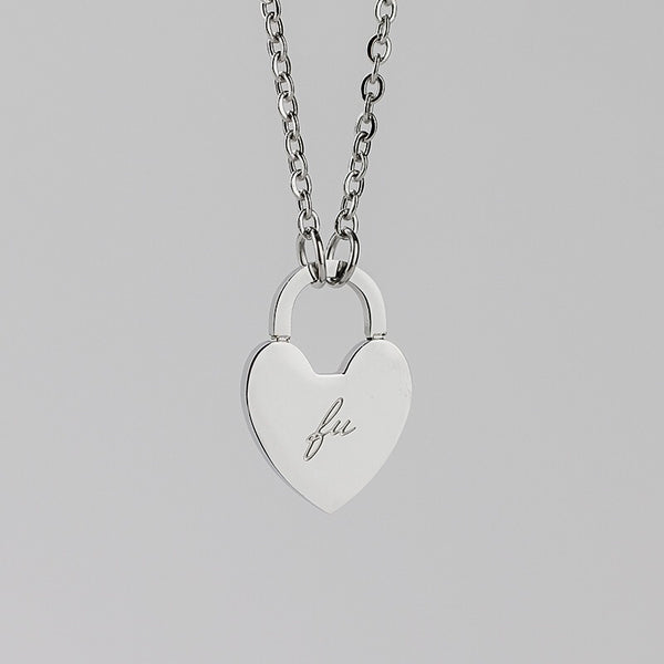 FU Heart Necklace - By Amannequin - amannequin - amannequin