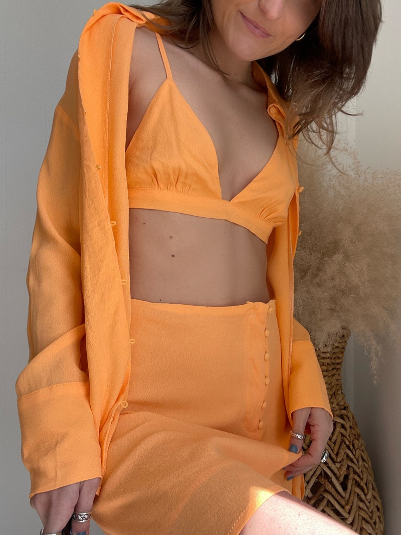 Tangerine Mini Skirt | FINAL SALE