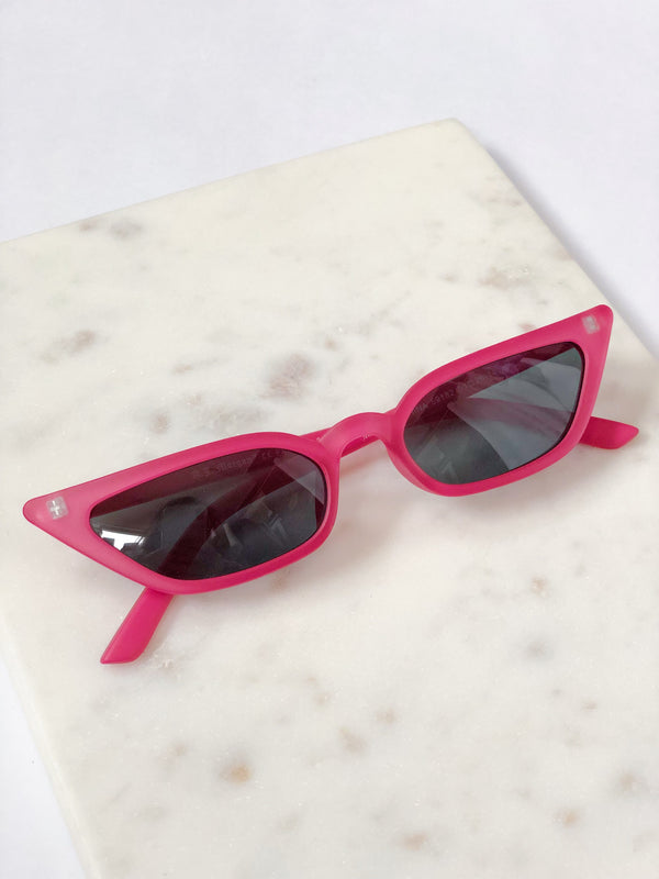 Royale Matte Pink Cat Eye Sunglasses by AJ Morgan - amannequin - amannequin