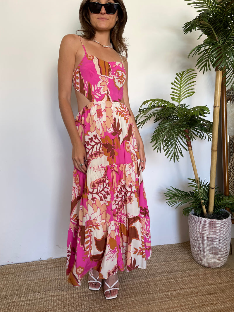 Sasha Floral Open Back Maxi Dress | FINAL SALE