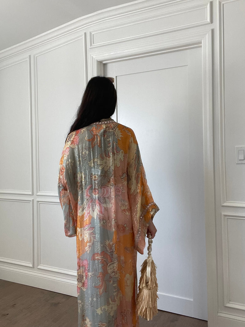 Azulejo Floral Kimono | Orange