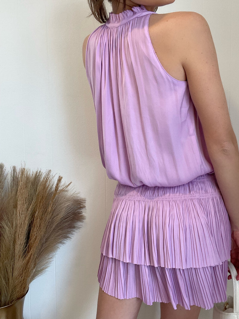Cara Sleeveless Pleated Mini Dress FINAL SALE