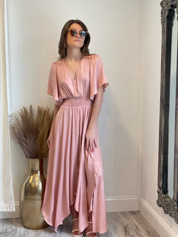 Pippa Satin Maxi Dress | Pink FINAL SALE