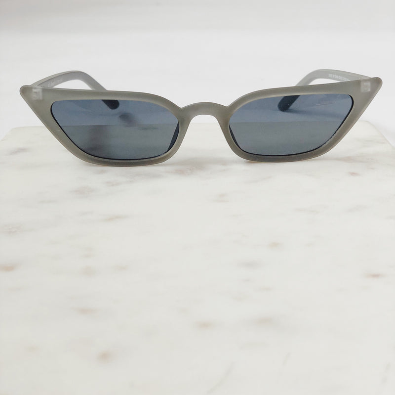 Royale Matte Gray Cat Eye Sunglasses by AJ Morgan - amannequin - amannequin