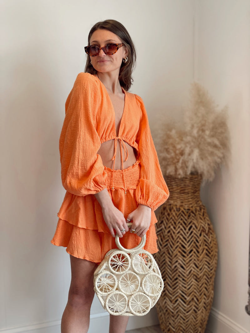 Solana Cut Out Dress | Orange FINAL SALE