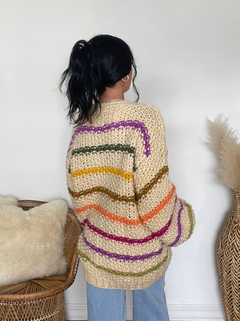 Lobelia Striped Knit Cardigan | FINAL SALE