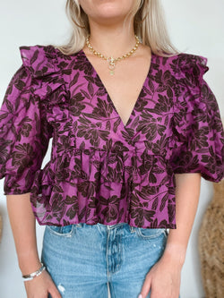 Samantha Floral Baby Doll Top | FINAL SALE