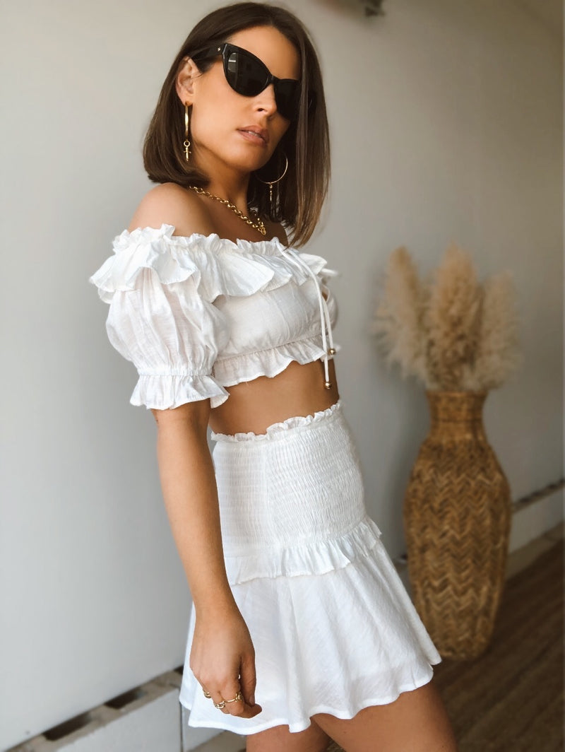 Issa Vibe Crop Top | White | FINAL SALE