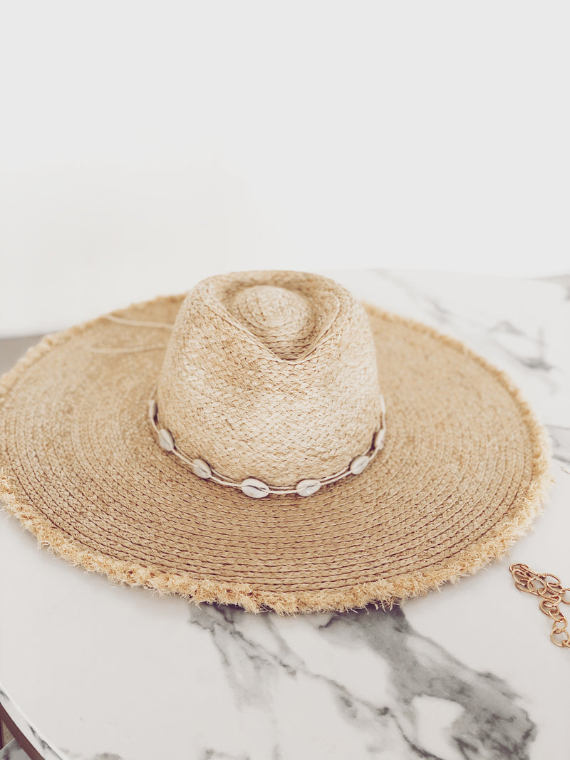 Jacque Sea Shell Straw Hat - Natural