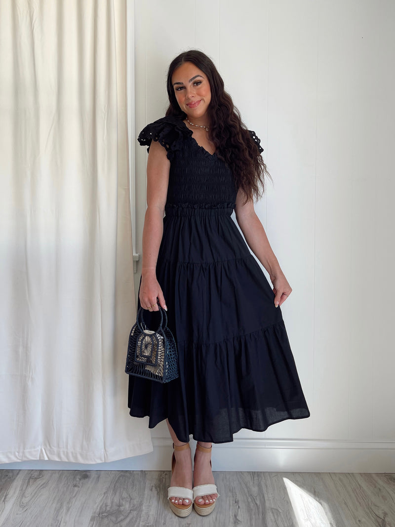 En Saison Amaya Midi Dress | Black FINAL SALE