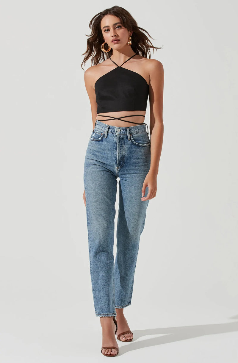 ASTR the Label Lydie Tie Waist Hater Top FINAL SALE