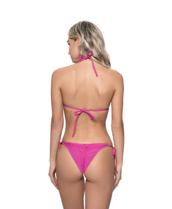 PQ Cosmo Pink Ruched Tie Bikini Bottoms FINAL SALE