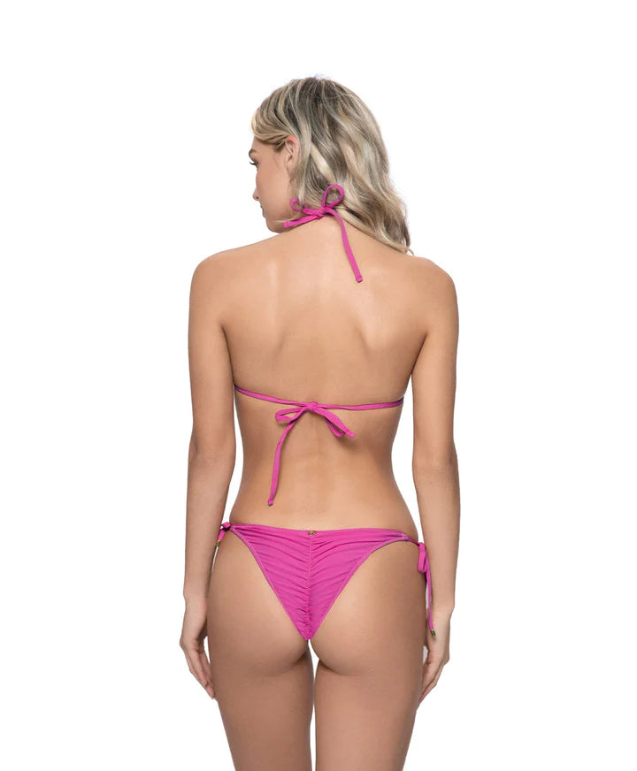 PQ Cosmo Pink Ruched Triangle Bikini Top FINAL SALE